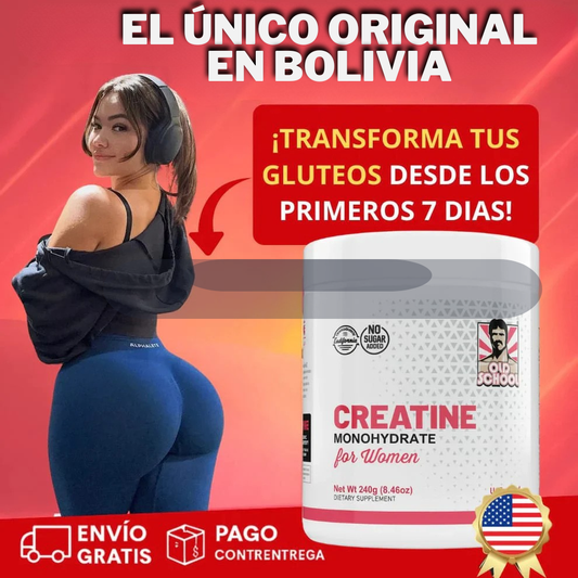 🏋️♂️Creatina para Mujeres – Fórmula Especial para Aumentar Glúteos😱